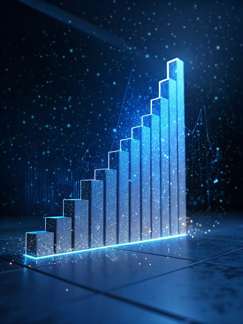 A graph showing business growth, symbolizing the positive impact of effective bookkeeping.