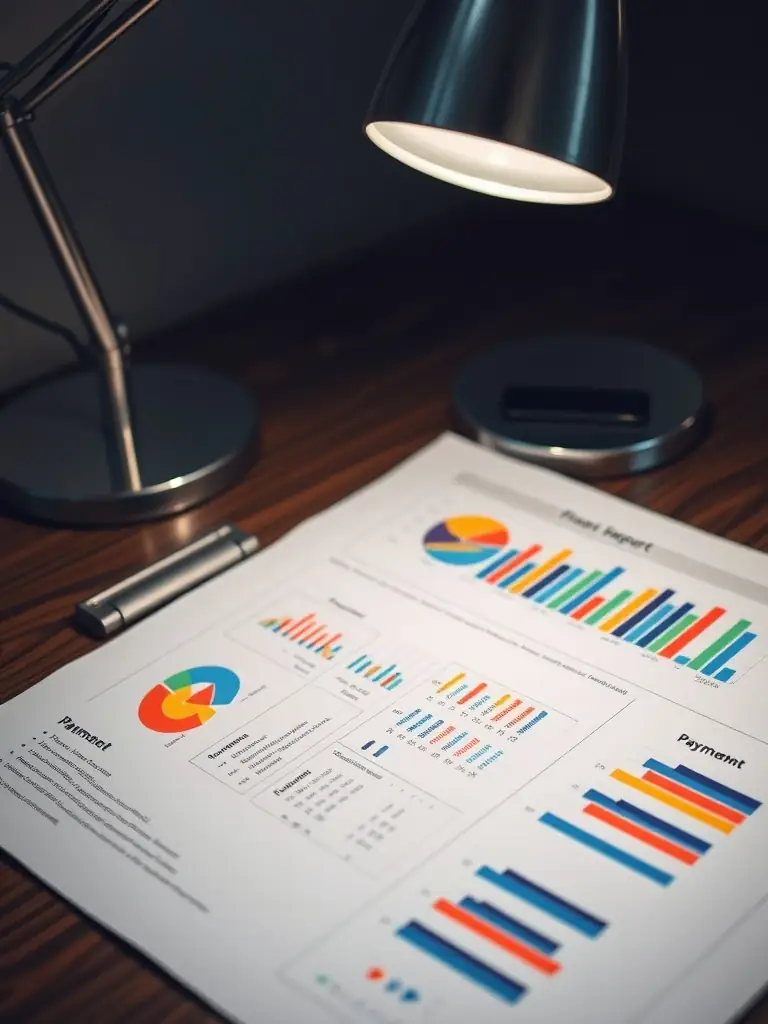 A professional-looking monthly report, showcasing key financial metrics and insights in an easy-to-understand format.